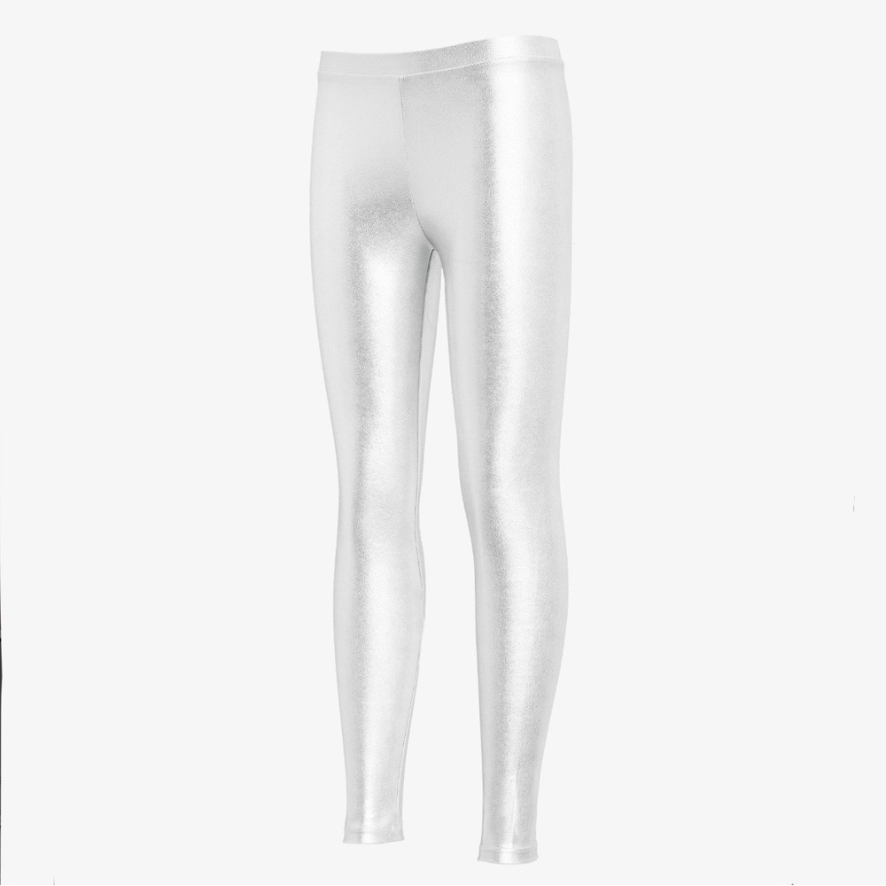 Baltogs Silver Metallic Leggings Dance & Gymnastics 8-10